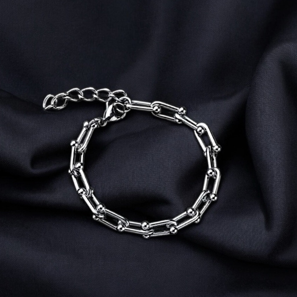 Stainless Steel Horseshoe Link Chain Bracelet Stainless Steel ULink Bracelet